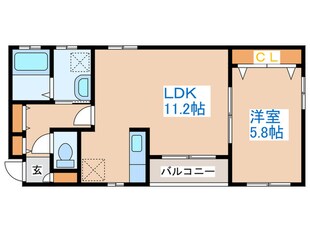 アシル西町Ｃ棟の物件間取画像